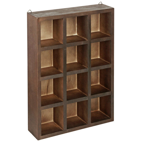 Shanice-rectangle-pine-solid-wood-cubby-shelf | Wayfair