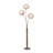 Bloom 3-Light Floor Lamp - Weathered Brass, White Marble Base