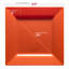 Assiettes carrées en plastique orange brûlé, lot de 120.