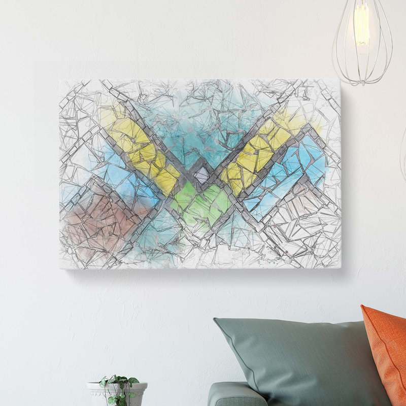 Geometric Mosaic in Abstract - Wrapped Canvas, 40cm H x 60cm W x 3cm D