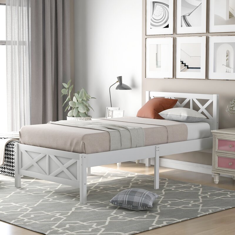 Longshore Tides Hepburn Solid Wood Open-Frame Bed & Reviews | Wayfair