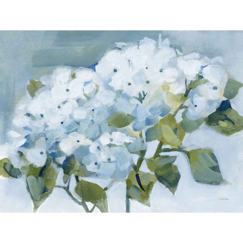 «Spring Cottage Hydrangeas» sur toile par Katrina Pete, H 36 po x l 48 po x P 1,25 po