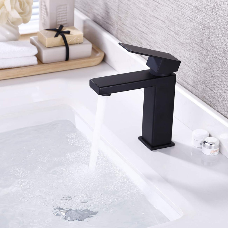 Robinet de salle de bain à un trou, Noir