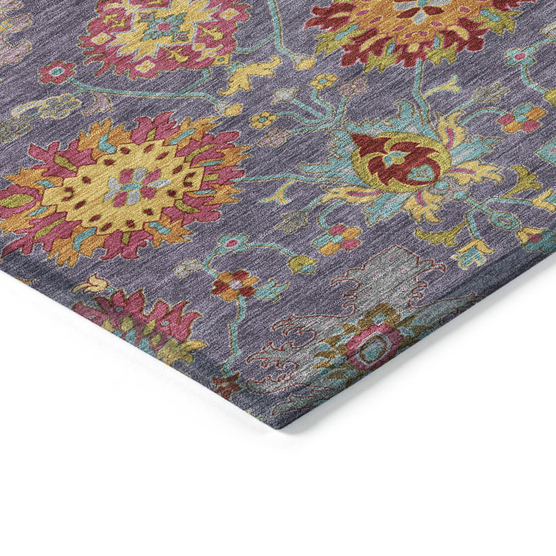 Machine Washable Indoor/Outdoor Chantille ACN2288 Damask Rug, Runner 2'3" x 7'6"