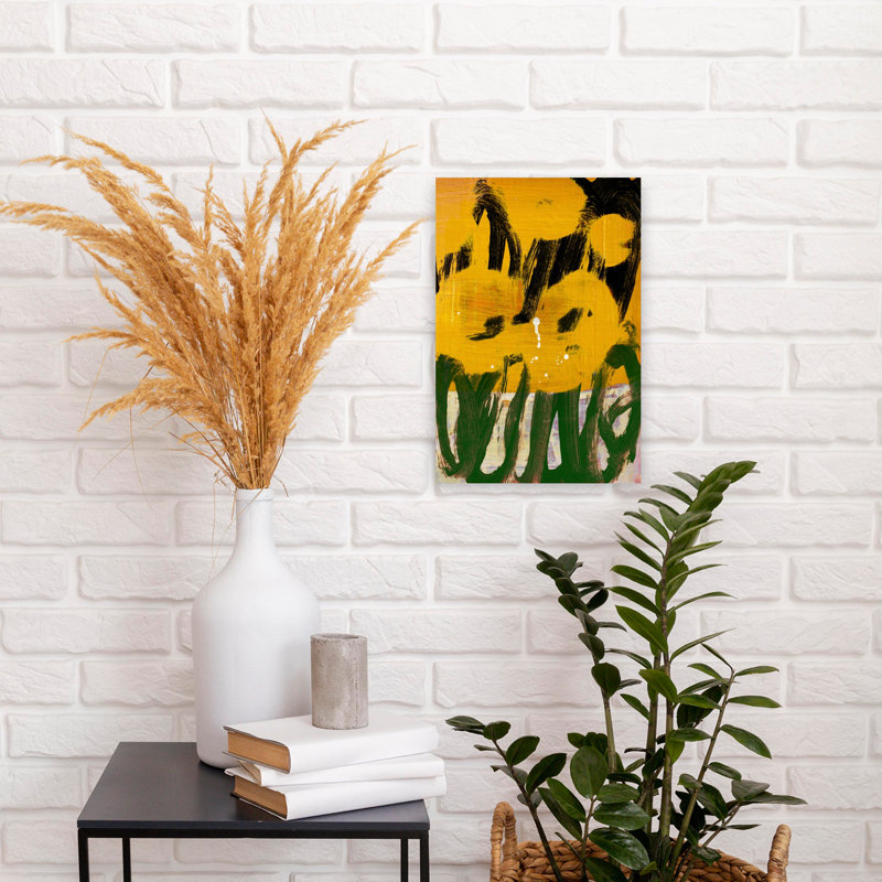 Dianajahns The Florist 03 12X18, art mural abstrait contemporain, H 18 po x l 12 po