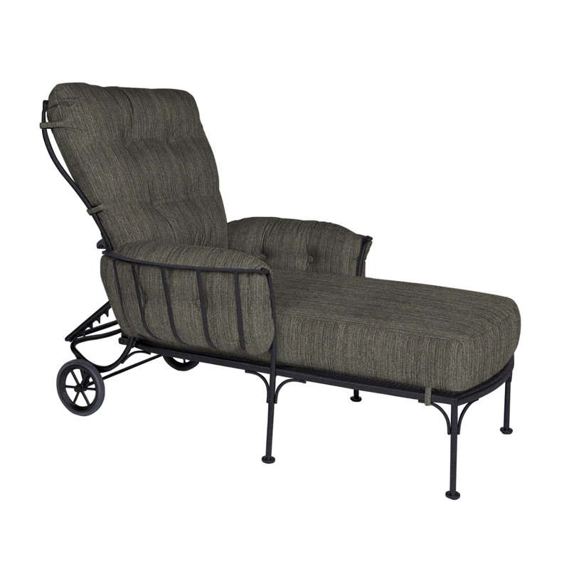 Monterra Outdoor Chaise Lounge, Graphite, Alcazar Redwood