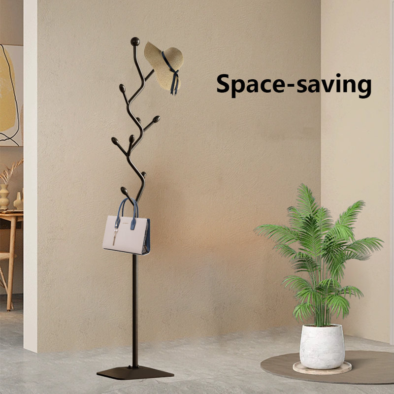 Coat Rack Freestanding For Entryway, Hallway, Bedroom, Office, Black