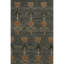 Rug & Kilim’S Block Print Rug, Teal And Gray Tones With Whimsical Floral Pattern-57733042