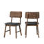 Table de salle à manger rectangulaire en bois Luret avec 6 chaises noires-101121260