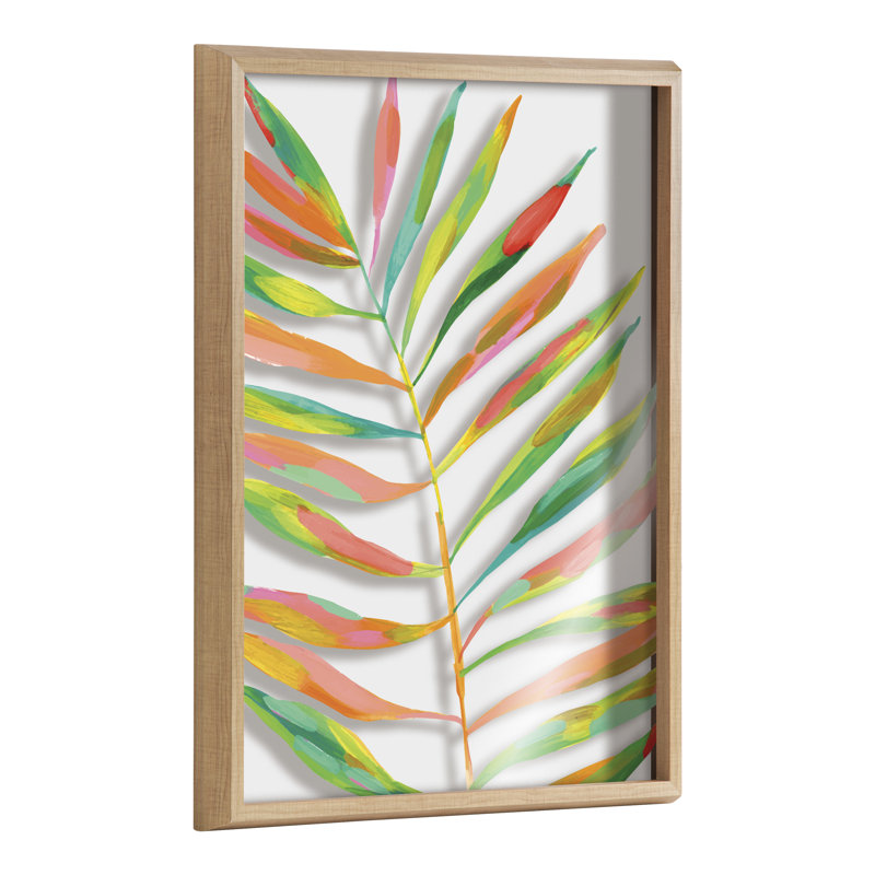 Palma No. 2 by Jessi Raulet of Ettavee Framed Glass Wall Art, 18x24, Natural