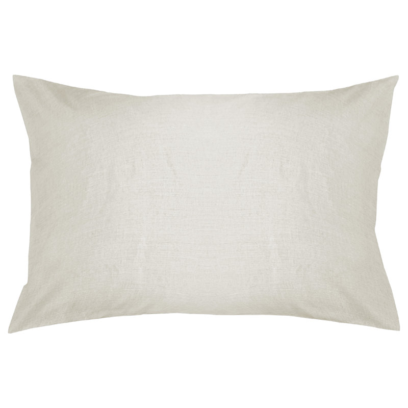 Soft Cotton Pillowcases with Enclosed Sleeve Design Breathable Pillow Case for Easy Removal, White Hemp, Queen