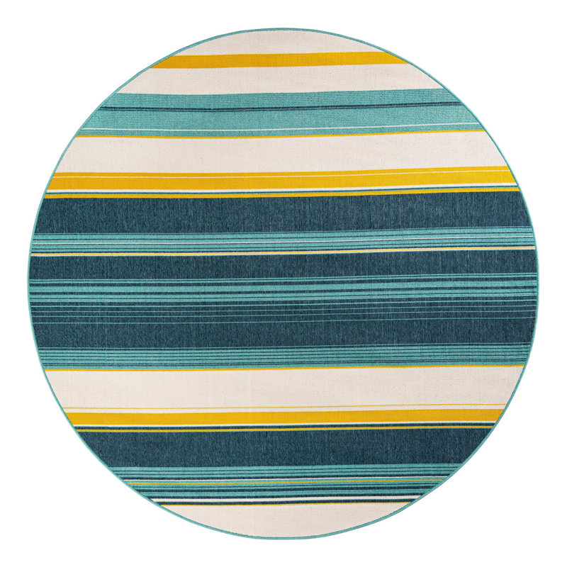 Gourlie Indoor/Outdoor Area Rug, Round 7'10"