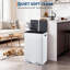 Poubelle double 16 gallons pour la cuisine, poubelle en acier inoxydable 2 x 30 L avec couvercle, double compartiment et seau intérieur, poubelle à pédale en métal et poubelle combinée, pour le bureau à domicile-122550278