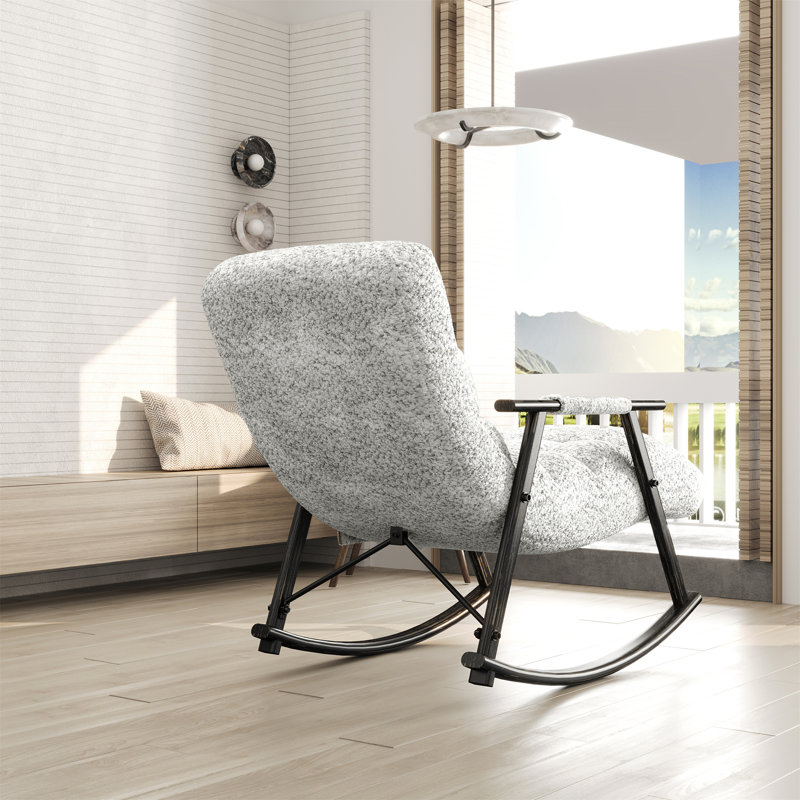 Chaise berçante pliante Casual, Gris