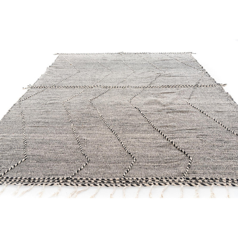 Tapis noir et blanc Odle