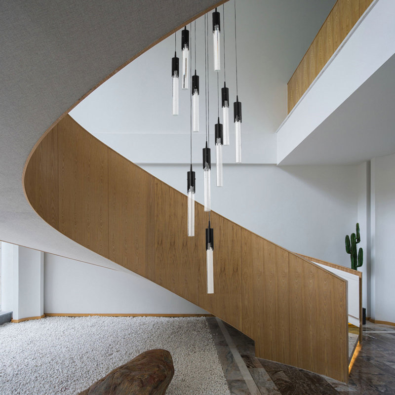 10 - Light LED Pendant, Matte Black