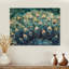 Collage de plumes de paon bleu et vert III - Art mural en bois oiseau - sur bois de pin naturel-833567798