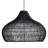 Latigo Rattan Pendant Light - Black Dome 1-Light Polished Handwoven Adjustable Light Fixture For Kitchen Island, Kitchen, Dining Room, Living Room, Bedroom, Hallway or Covered Patio in Modern, Farmhouse & Boho Style-1176785947