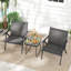 Ensemble de 2 chaises de patio avec tissu en filet respirant et structure en métal d'une capacité de 350 lb