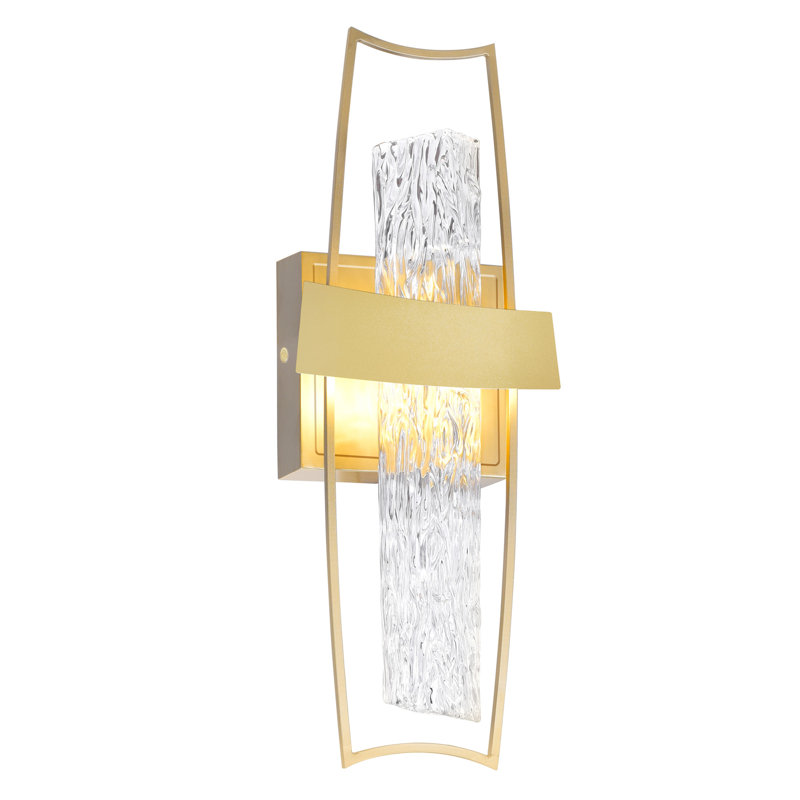 5'' Modern Satin Gold LED Wall Sconce for Living Room, Bedroom, or Dining Room – Integrated LED, Satin Gold