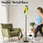 Lampe sur pied avec fleurs jaunes, feuilles vertes, intensité variable, lampe sur pied moderne avec télécommande, pédale, abat-jour, abat-jour, lampe de coin pour le salon, la chambre et le bureau