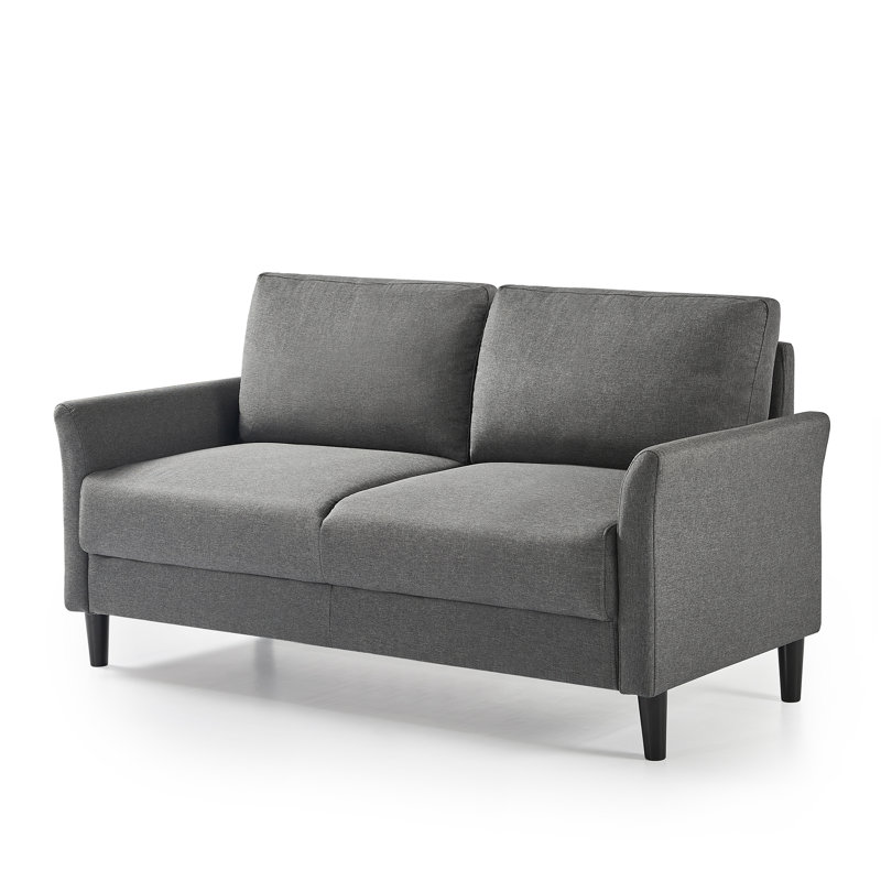 Asiha Upholstered 52.7'' Loveseat, Jackie & Josh Dark Grey