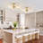 3-Light Transitional Opal Glass Shades Semi Flush Mount Ceiling Light