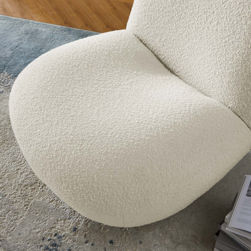 Chaise pivotante rembourrée Kindred Boucle, Or