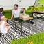 Table de barbecue pliante pour l'extérieur, hauteur réglable, table portative de 1,37 m avec 2 panneaux latéraux pour le camping et les pique-niques.