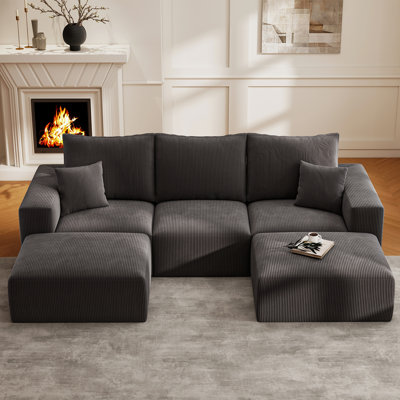 Canapé modulaire en os 3 pièces 113 pièces 113 po