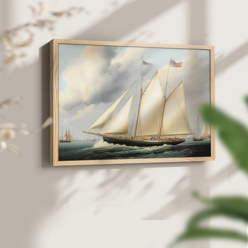 Nautical Series-CVII - Reproduction encadrée - Restickable, H 8 po x l 10 po, Naturel
