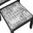 7-pc dining table set consists of a wooden table with tabletop and 6 stackable chairs with White and Gray Pattern Polyester Fabric - Wire-brushed Black-774839025-774839026