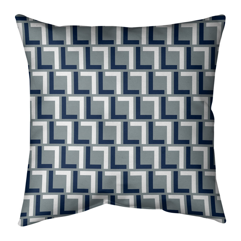 Housse de coussin Dallas Football, Gris/bleu marine, 18" x 18", Simili daim
