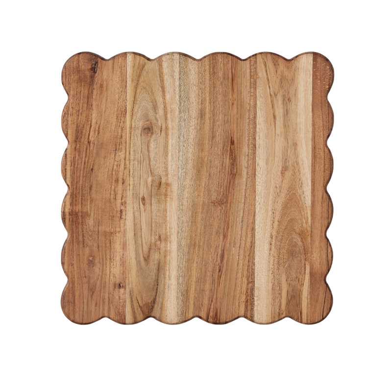 Scalloped Square Cutting Board - 12"W, 12" W
