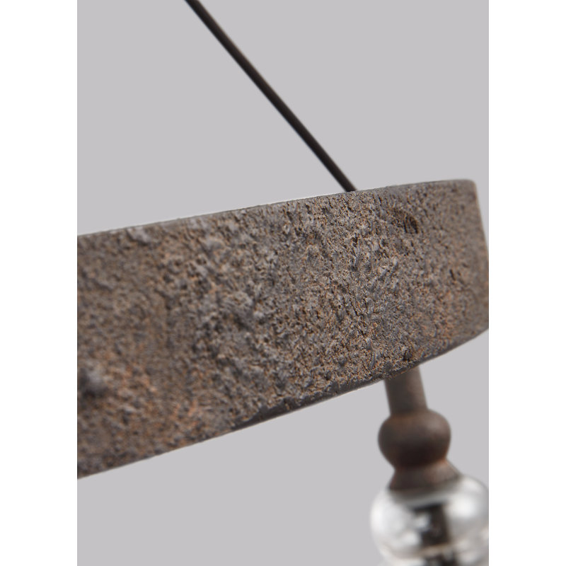 5 - Light Unique Wagon Wheel Chandelier, Dark Weathered Iron