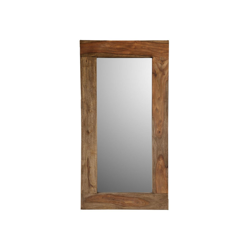 Nature Solid Wood Framed Wall Mounted Accent Mirror