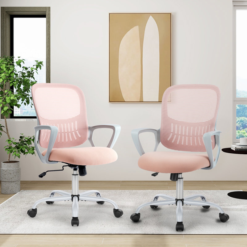 Office Ergonomic Task Chair(set Of 2), Pink