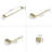 5 Piece Bathroom Hardware Set Stainless Steel Bathroom Accessories Kit Wall Mounted Bathroom Towel Holder Set-124666433