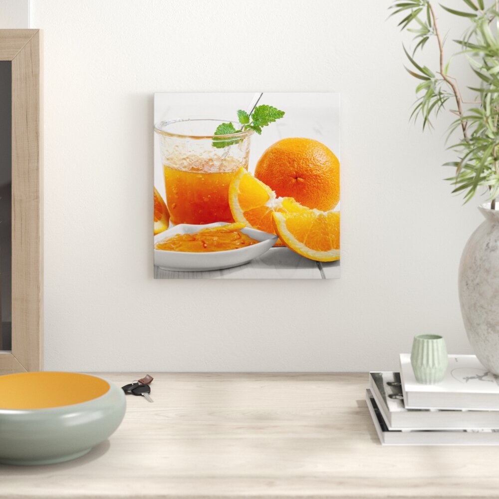 Leinwandbild Orangen Orangenmarmelade Orangensaft