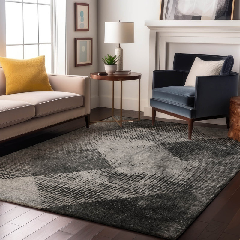 Premium Machine Washable Cortes AMF1065 Diamond Rug, Rectangle 10' x 14'