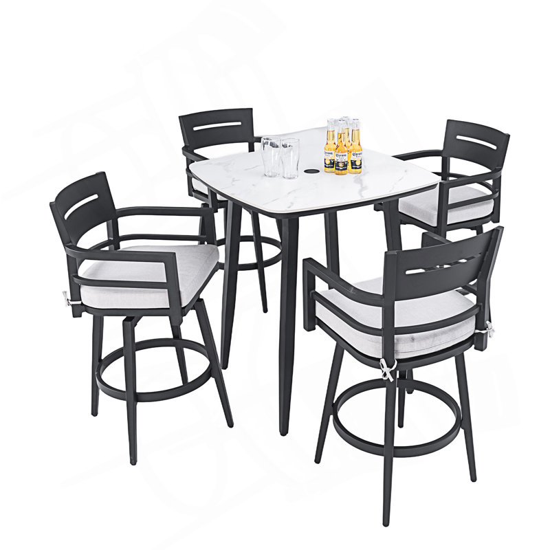 Ensemble de bar d'extérieur 5 pièces Modern