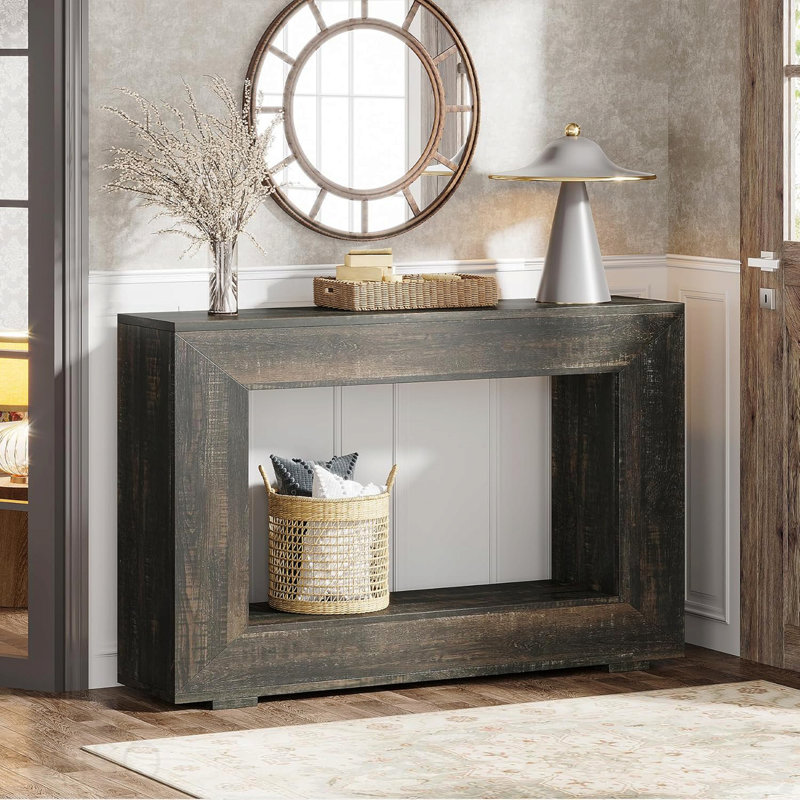 Console 47 po, rangement pour couloir, noir