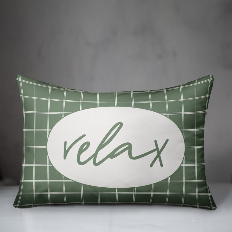  Housse de coussin rectangulaire et insert Relax, Vert