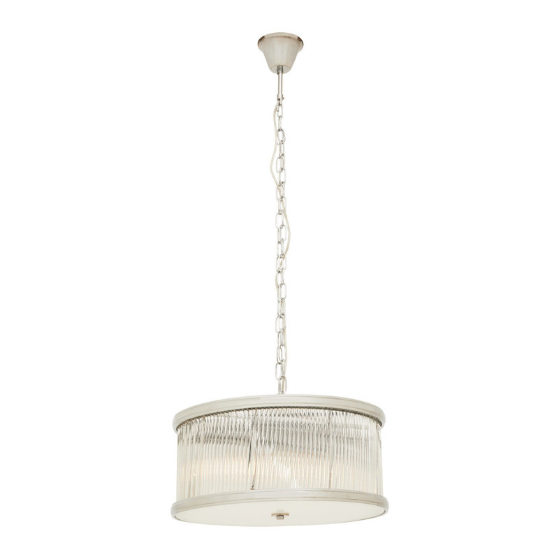Amaud 6 - Light Silver Drum Pendant