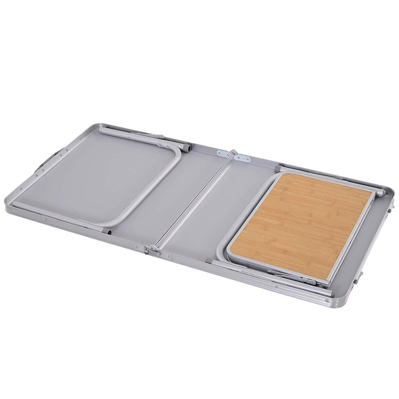 Ballymena Rectangular Wood Metal Folding Outdoor Camping Table , 120cm cm W 60cm cm D