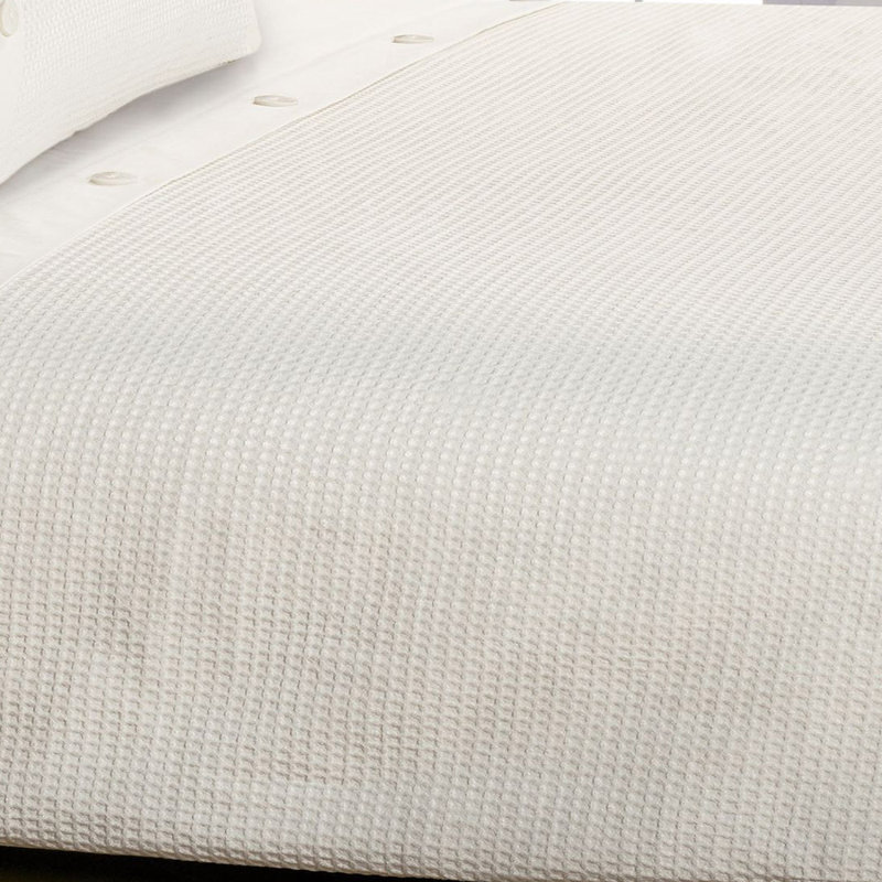Amrah Polyester Solid Colour Duvet Cover Set, King Duvet Cover Set, White
