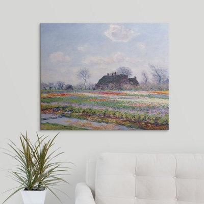 «Tulip Fields at Sassenheim, près de Leyde, 1886» par Claude Monet, reproduction d'art