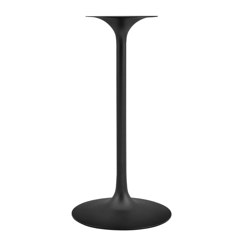 Round Black and Natural Wood Bar Height Table