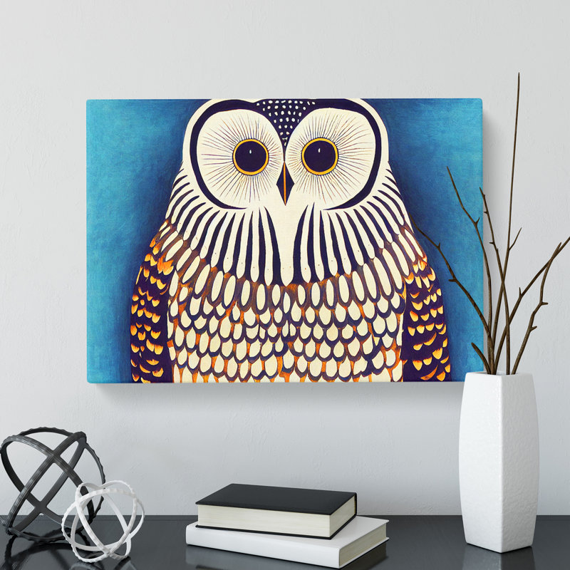 Edgy Owl - Wrapped Canvas, 50cm H x 76cm W x 3cm D