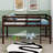 Twin Elevated Loft Bed With Ladder And Strengthened Slat Bed Base-1774588885